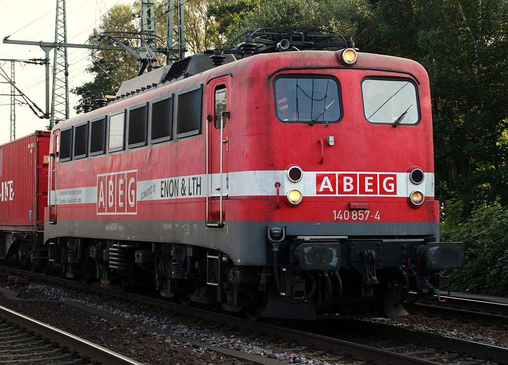 ABEG/Enon/LTH/EGP 140 857-4 kam mit einem Containerzug durch HH-Harburg gefahren. 28.09.2012