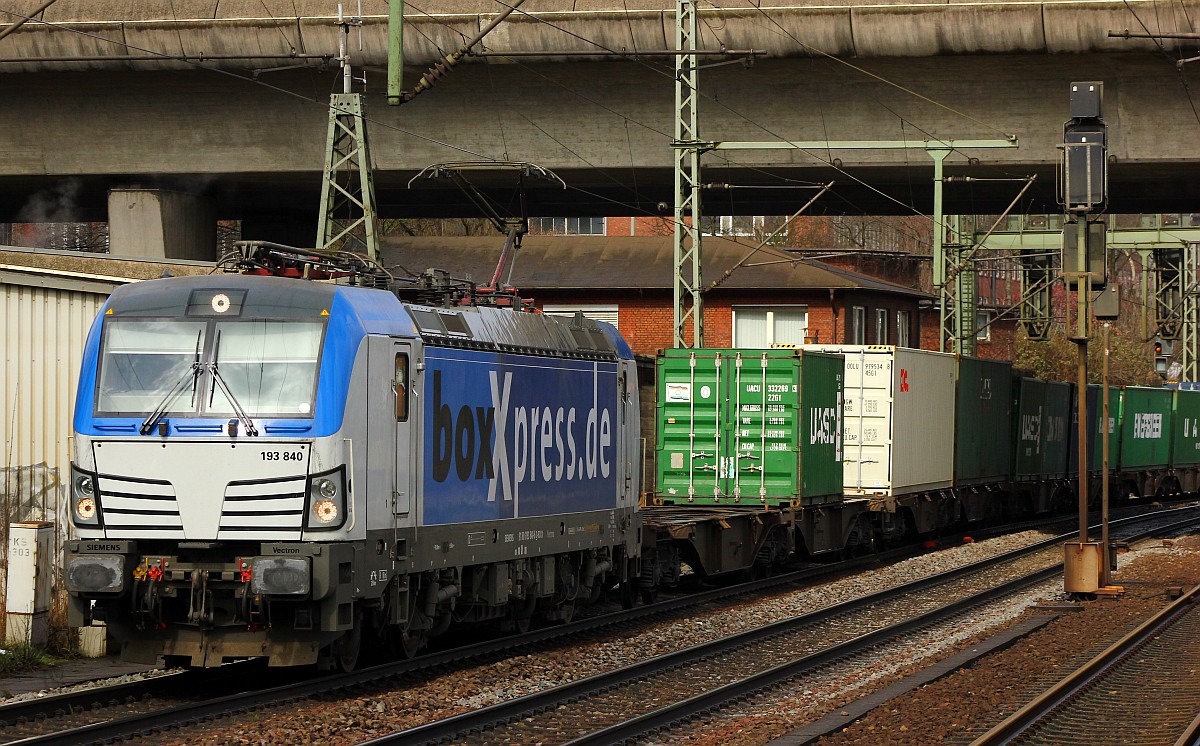 boxXpress 193 840-6(Unt/MMAL/04.12.13)mit Containerzug aus HH-Moorburg kommend auf dem Weg nach Maschen. HH-Harburg 01.04.2015
