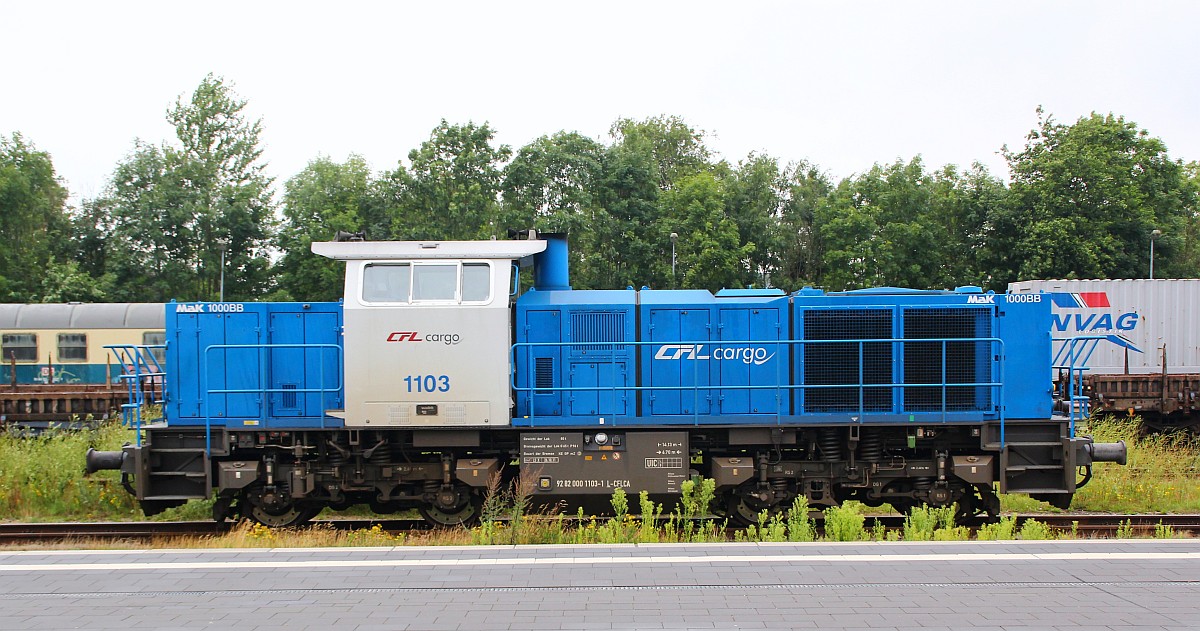 CFL Cargo 1103(92 82 000 1103-1 L-CFLCA) Niebüll Gbf 04.08.2012