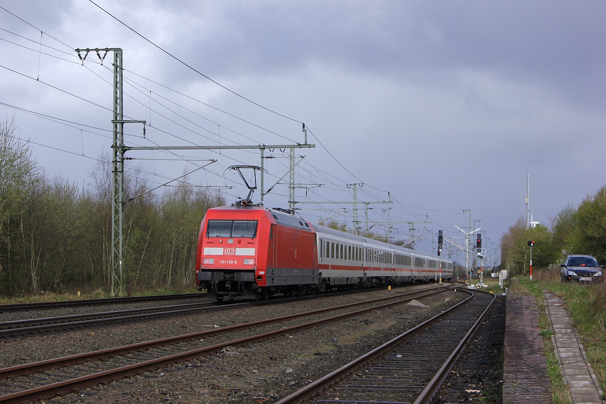DB 101 138-6 mit IC nach Flensburg Jbek 23.04.2017