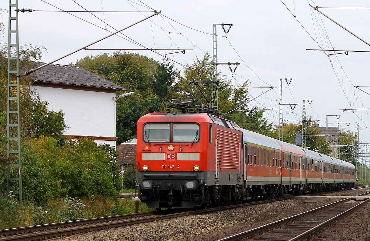 DB 112 147-4 mit dem SHE nach Neumünster aufgenommen in Jübek bei Schleswig. 06.10.2013(Bild 2)