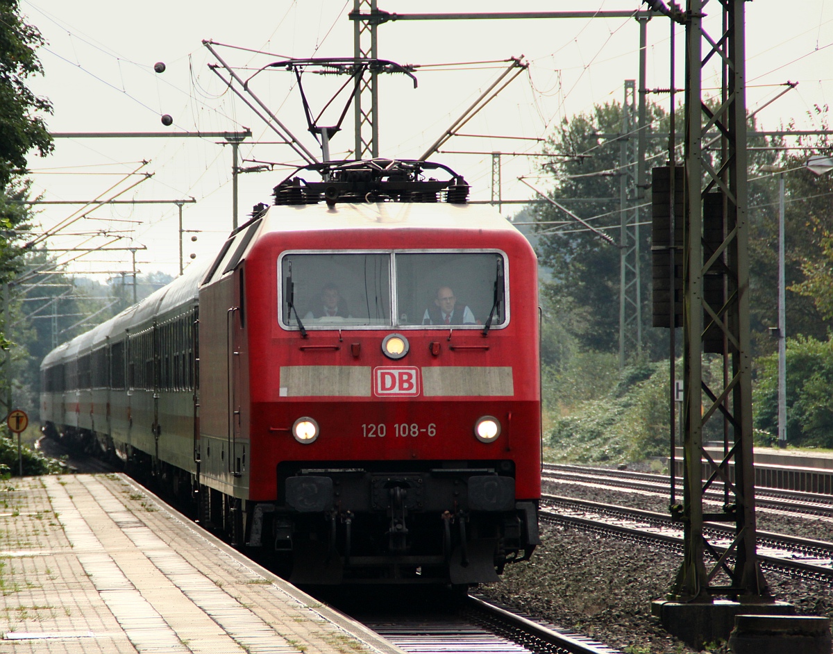 DB 120 108-6 mit IC Leerpark, Schleswig, 21.09.2012