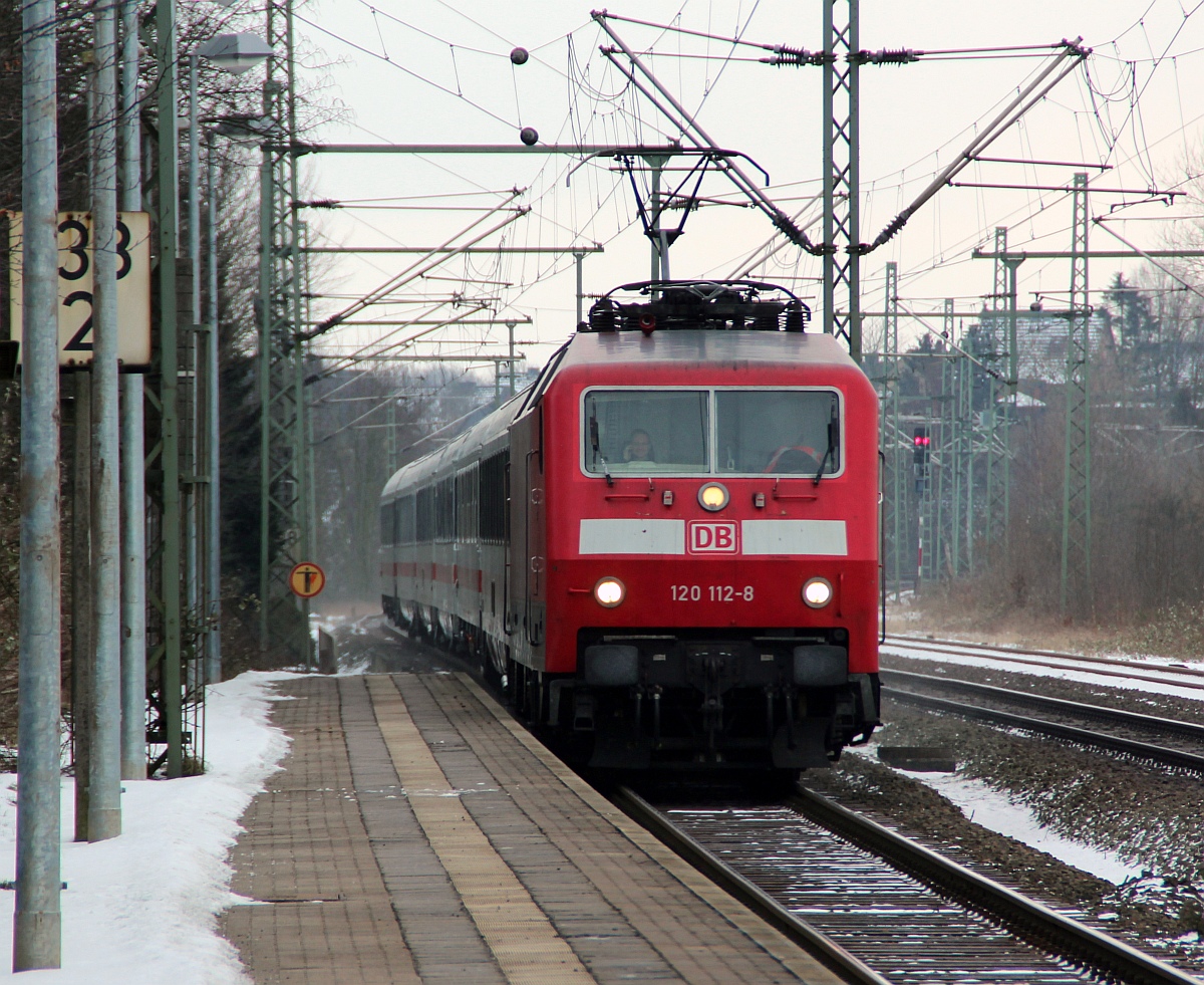DB 120 112-8 ohne Werbung, Schleswig, 10.02.2012