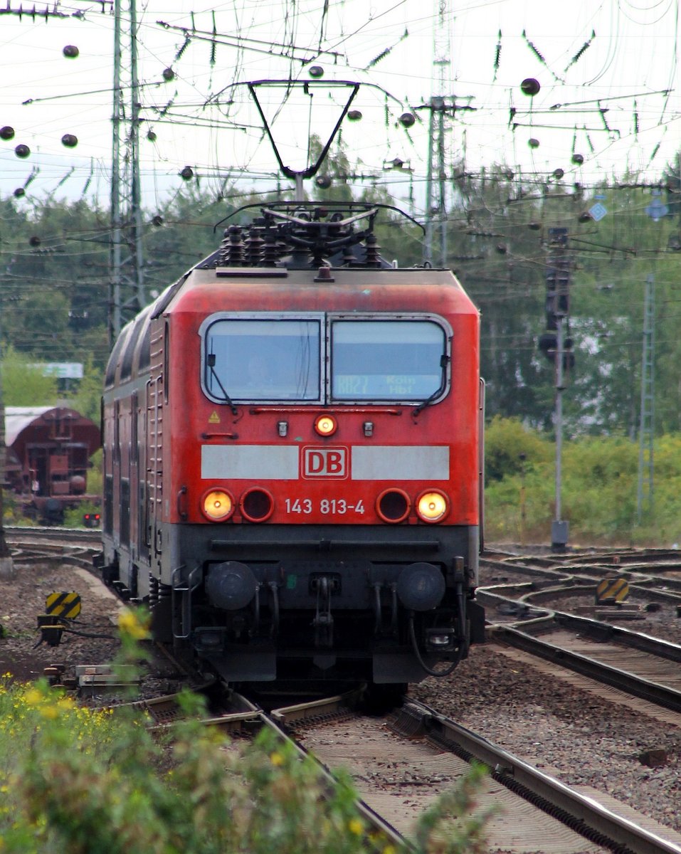 DB 143 813-4 mit RE nach Köln. Neuwied 15.09.2013