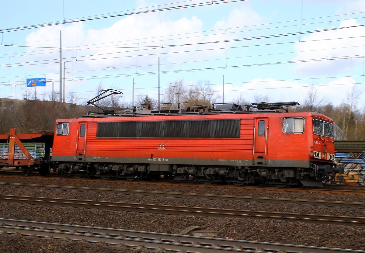 DB 155 232-2(UNT/LD X/18.11.10)mit Gz aufgenommen in Hamburg-Harburg. 01.04.2015