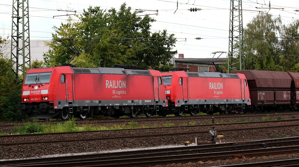 DB 185 263 + 262, Koblenz-Ltzel 29.09.2012