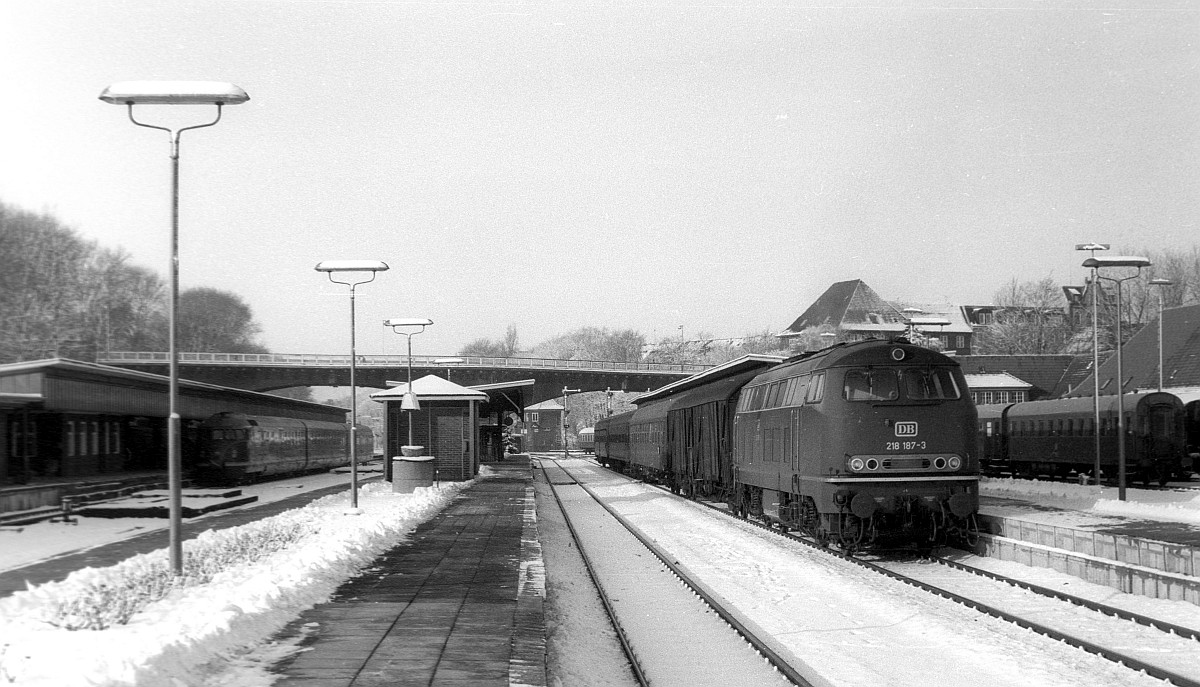 DB 218 187-3 Flensburg Bhf 26.01.1980