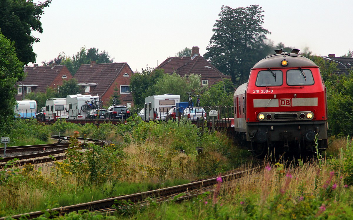 DB 218 359-8(KM 19720, 1975), Niebüll 04.08.2012