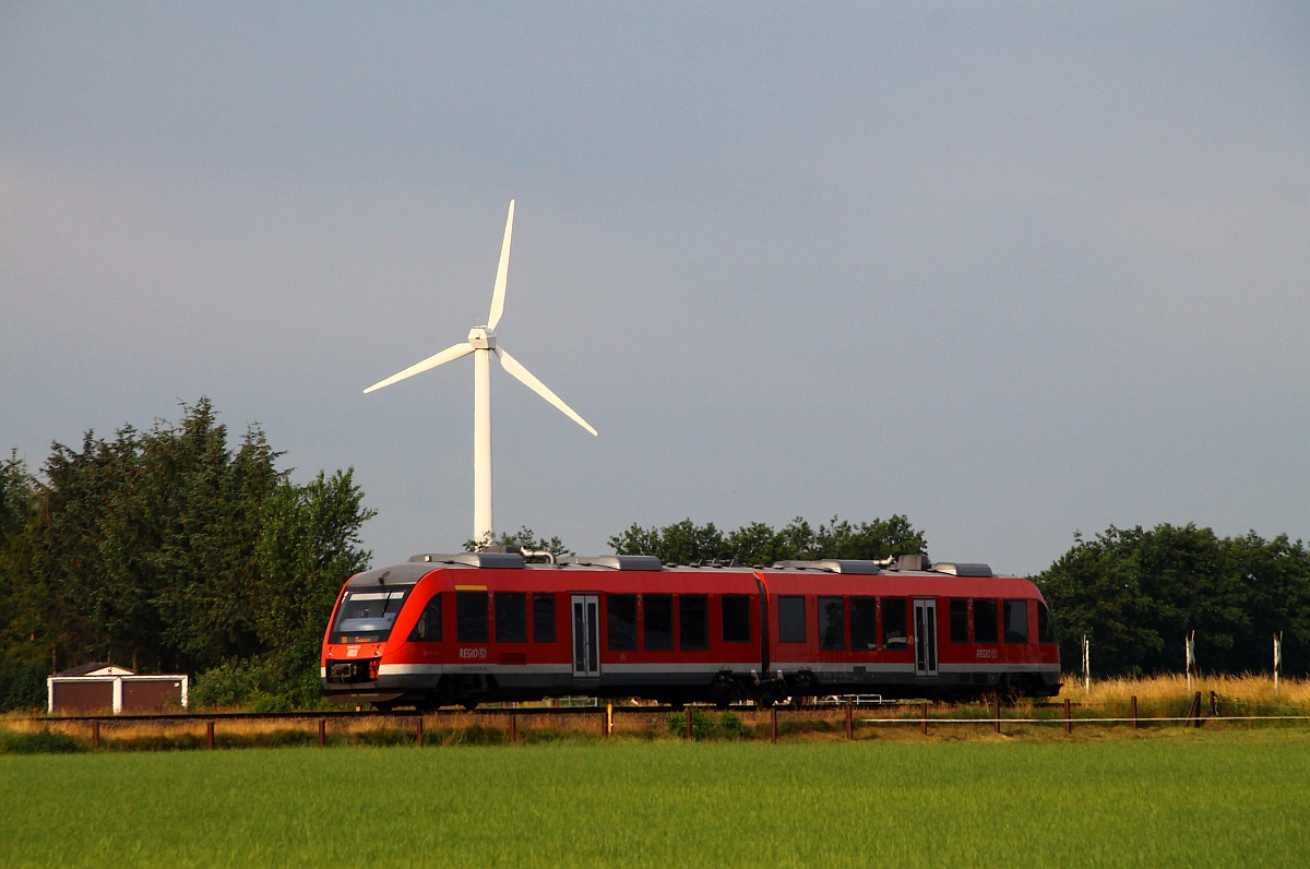 DB Regio Kiel 0648 352/852 als RB nach Husum. Jübek-Nord 26.06.2014
