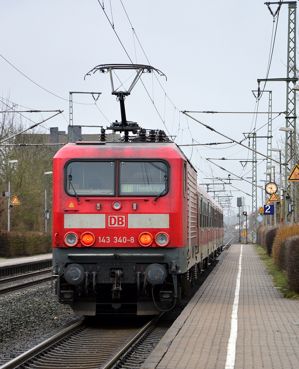 DB Regio Kiel 143 340-8, ++04/2018 Opladen, Jübek 01.02.2013