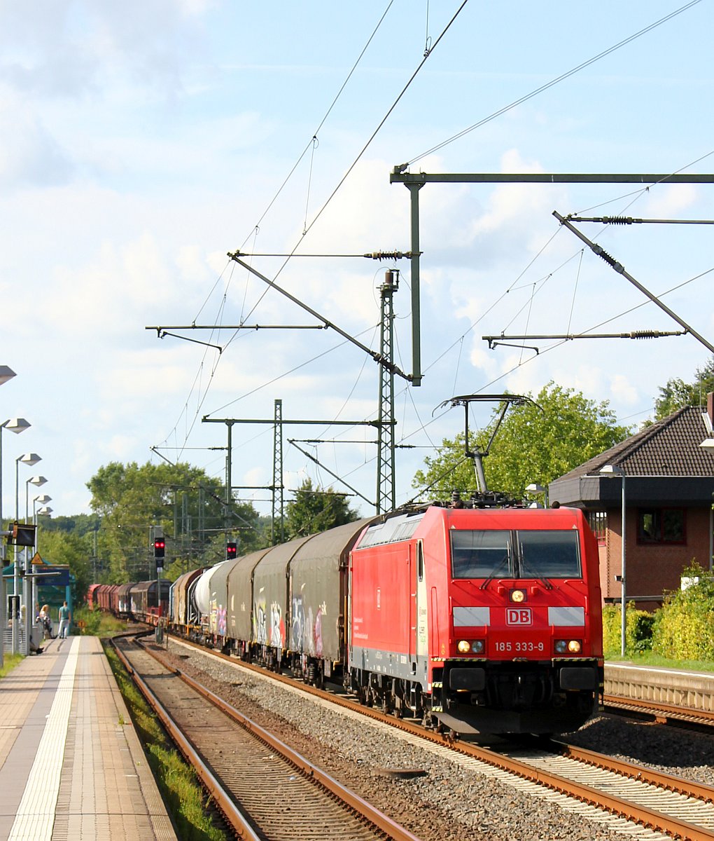 DBCSC 185 333-9 mit Mischer nach Maschen. Schleswig 23.08.2017