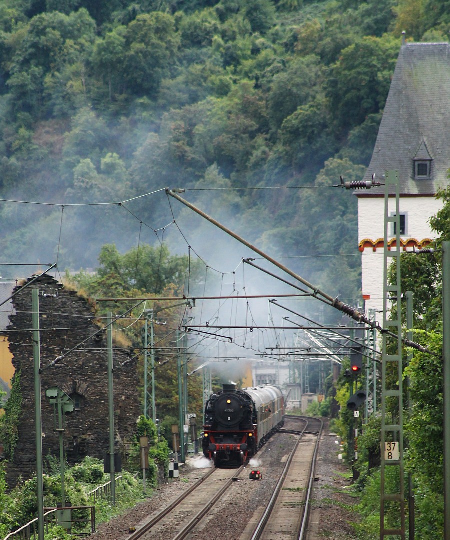 Der nächste Sonderzug zum  Rhein in Flammen  Spektakel bei Oberwesel...Bacharach 14.09.2013