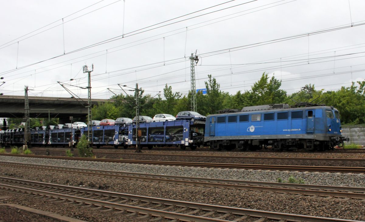 EGP 140 627-1/REV/EGP/06.06.16) mit Autotransportzug. HH-Harburg 06.07.2019