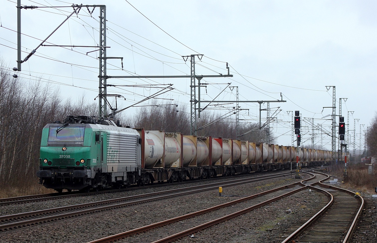 FRET/CFL E 437038 mit Zement Zug nach Deuna. Jübek 22.02.2017