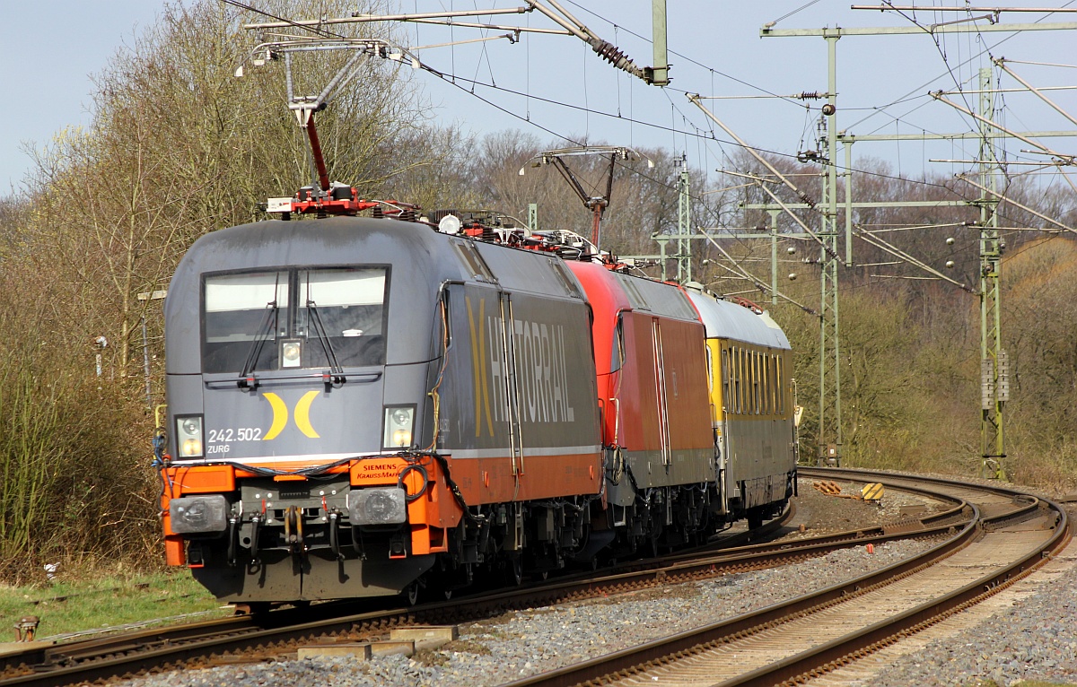 Hectorrail 242 502 DB Systemtechnik 182 506-6(REV/LD X/03.03.16) und Dienstüm313 (63 80 99-92 007-3) Schleswig 28.03.2016
