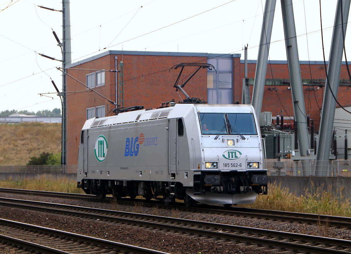 ITL/BLG Logistics 185 562-6 aufgenommen am Umspannwerk HH-Waltershof/Dradenau. 06.09.2014
