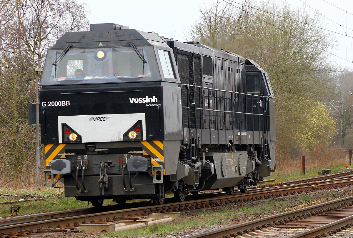 MRCE/RRF 272 407-8 auf dem Rückweg von Padborg/DK nach Hamburg nachdem sie in Padborg einen Arbeitszug(RM 900) der Fa.STRABAG abgegeben hatte. Schleswig 29.03.2015