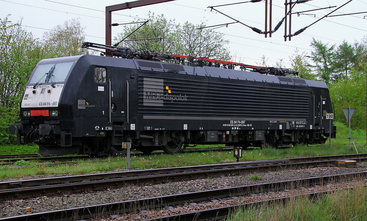 MRCE/TXL ES 64 F4-097 oder 189 997-0 abgestellt in Padborg. 02.05.2014
