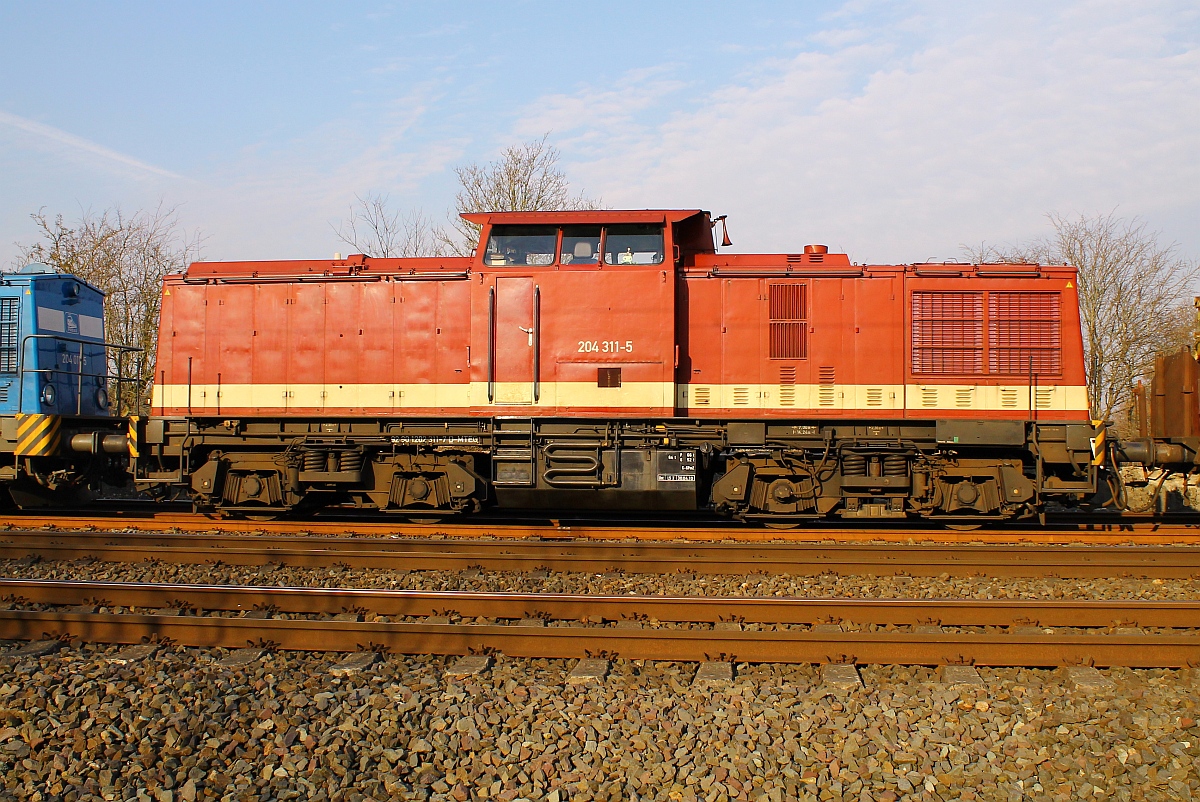MTEG 204 311-5(9280 1202 311-7 D-MTEG)war ebenfalls zu gast im Norden in Jübek. 18.03.2015