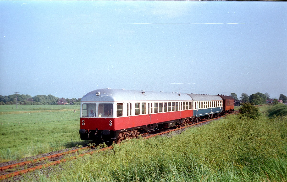 NVAG T3 mit FSF Kurswagen Maasbüll 28.06.1986