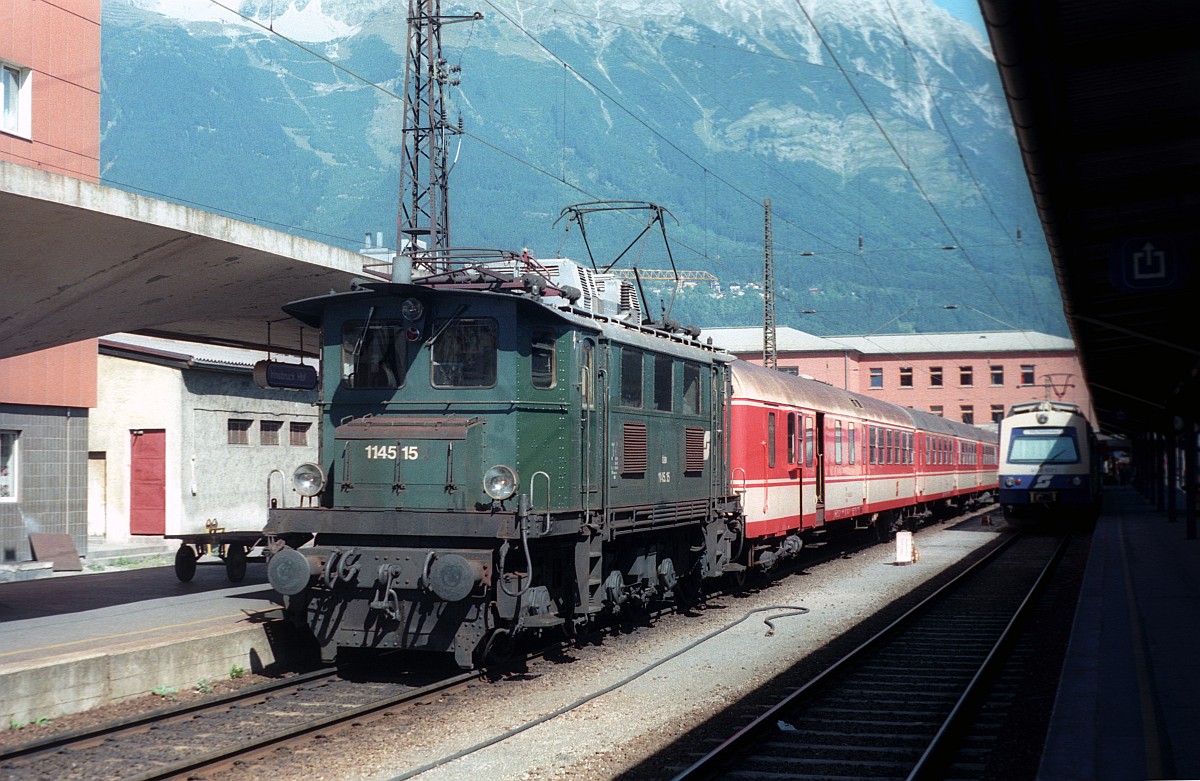 ÖBB 1145.16 Innsbruck Hbf 06.09.1986