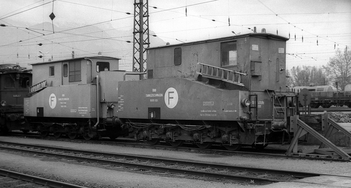 ÖBB Tanklöschwagen 989.101 Zfl Innsbruck 13.11.1982