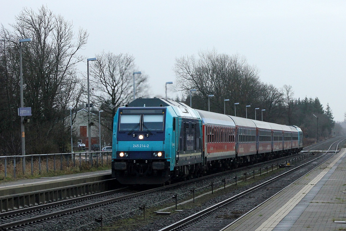 Paribus/NAH.SH/DB 245 214-2 und 209-2 mit  BTE  Ersatzpark Langenhorn 11.12.2016