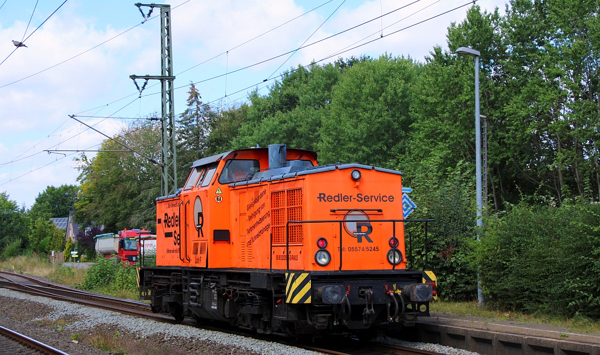 Redler Service Lok 9 oder 3202 500-5 kam überraschend nach Jübek gefahren. 25.08.2022 I