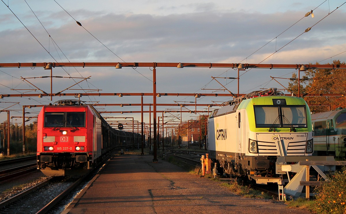 RSC 0185 337-0 und Captrain/ITL 6193 895-0, Padborg/DK, 02.11.2016