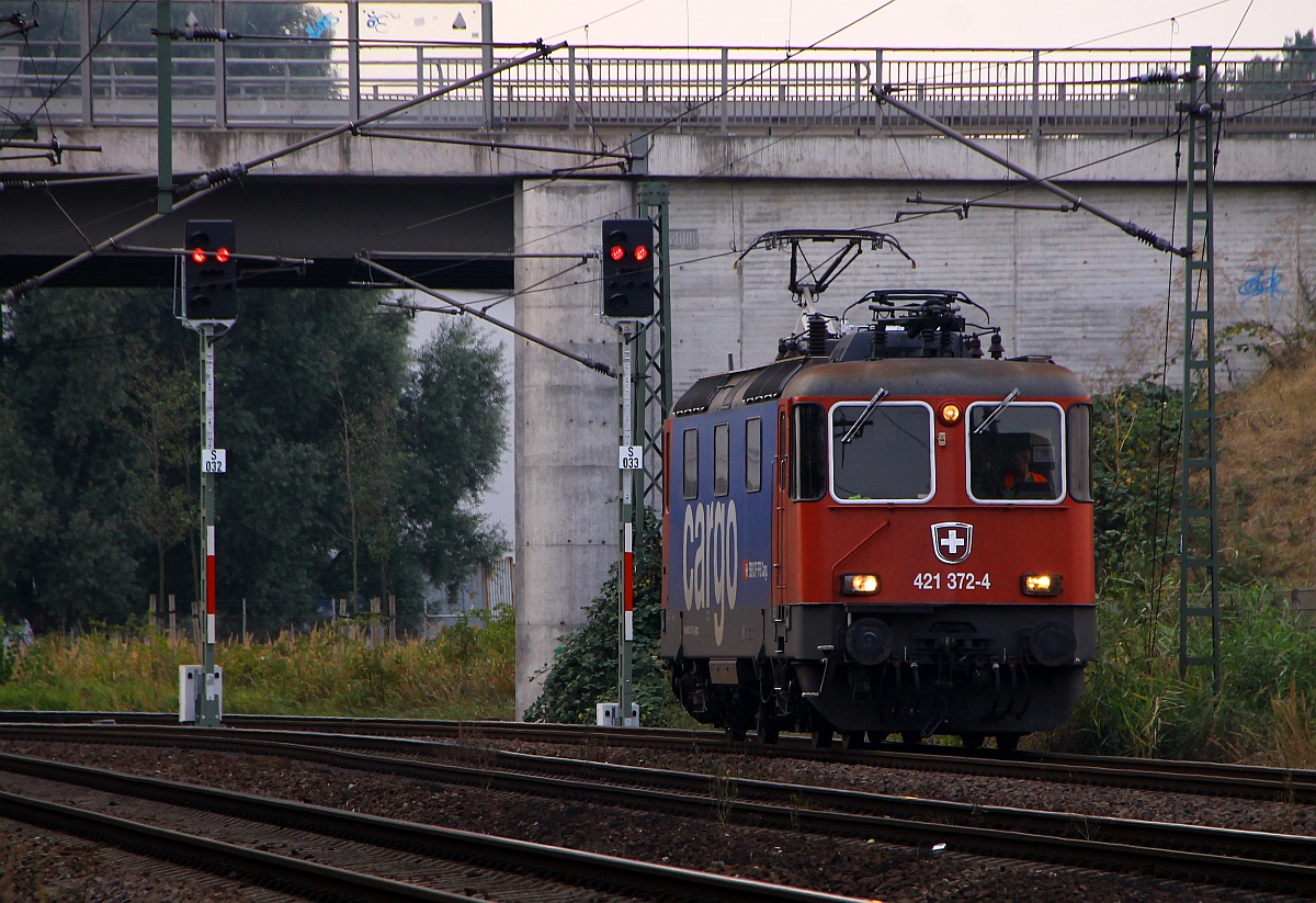 SBB 4 421 372-4(Unt/Be/26.02.13)festgehalten am Umspannwerk Waltershof/Dradenau am Hamburger Hafen am 06.09.2014