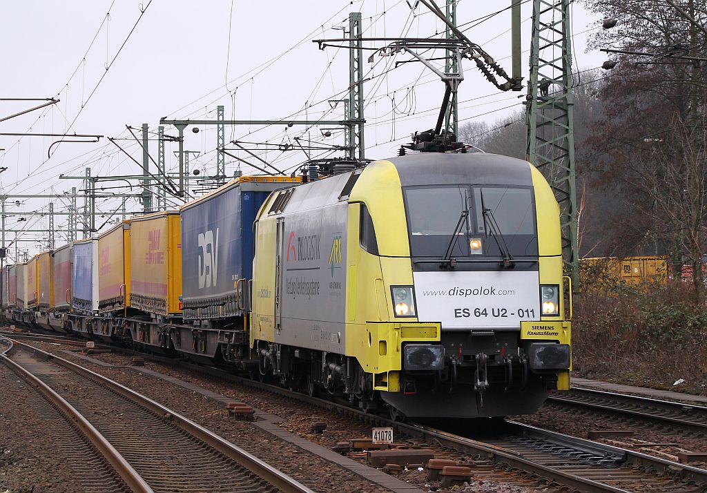 TXL/ARS 182 511 mit KLV Zug aufgenommen in HH-Harburg. 02.03.2013