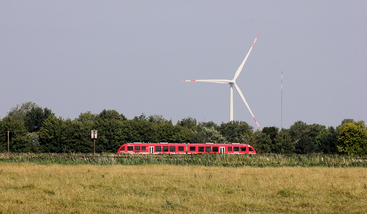 Unbekannter DB Regio Lint von Tönning kommend Abzweigung Hörn. 28.07.18