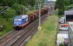 Knapp 90 Minuten später befindet sich die Raildox 076 109 mit ihrem entladenen Güterzug schon wieder auf der Rückfahrt Richtung Osnabrück 08.06.2022