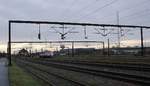 Blick auf die Railcare/Captrain Litra MY 1134 und den Bahnhof Padborg. 05.01.2019