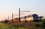 Conntec MY 1158 und Railcare MY 1134 mit dem Gipsplatten-Express aufgenommen in Farhus bei Pattburg/DK 17.07.17