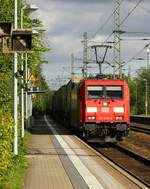 RSC/DBS 0 185 335-4 mit KLV Zug auf dem Weg nach Dänemark. Schleswig 21.05.2015