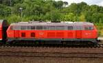 DB Regio Kiel 218 333-3 als Schublok einer RB nach Kiel festgehalten im Bhf Schleswig. 29.06.2014
