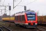 DB Regio Kiel 0648 004/504 mit Verl/AK/30.11.15 unterwegs als RE 74 von Kiel nach Husum hier festgehalten in Jübek am 25.02.2015
