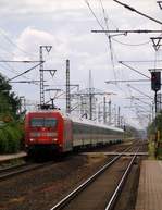 br-6-101-adtranz/567073/db-101-002-4-mit-dem-lpf DB 101 002-4 mit dem LPF 78082 aus Hamburg Langenfelde festgehalten während der Durchfahrt in Jübek. 13.06.2014