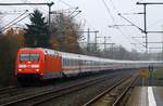 101 014-9 zieht vorne den LPF 78082(Hamburg Langenfelde - Flensburg)durch Schleswig und...