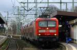 Seit gestern vorgezogen und ab morgen nun tglich sind auf der Linie RE7(Hamburg-Flensburg) Loks der Baureihe 112 mit 4 Dostos unterwegs.