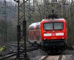 DB Regio Kiel 112 143-3 schiebt hier den RE7 Richtung Flensburg aus Schleswig raus. 17.12.2015