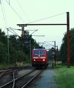 Die neue Zuglok für den CNL 473 aus Kopenhagen ist angekommen und in Warteposition abgestellt worden, an diesem Tag war es die 120 114-4.