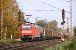 br-6-152-es-64-f/555603/db-152-151-7-mit-gueterzug-aufgenommen DB 152 151-7 mit Güterzug aufgenommen bei Dörverden am 01.11.2013