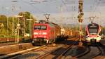 DB 152 025-3 mit langem Gz und Vias VT 409 aufgenommen in Bhf Neuwied am Rhein. 29.09.2012(nüVinG)