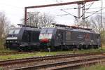 MRCE/OHE 185 572-5 und MRCE/TXL 189 923-6 abgestellt im dänischen Padborg.