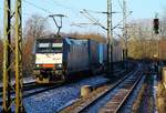 MRCE/TXL 185 408-2 mit dem DGS 45699 wurde auf dem Weg nach Hause noch schnell mitgenommen. Schleswig 28.12.2014