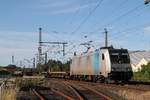 HSL/Railpool 185 691 mit Spitzke Bauzug aufgenommen in Flensburg-Weiche am 05.07.2017