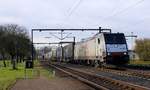 MRCE/TXL 185 408-2 mit KLV Zug Einfahrt Padborg 01.05.16
