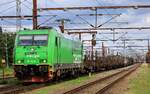 GreenCargo Br 5404 mit leerem Langschienen Zug Pattburg 14.07.2023